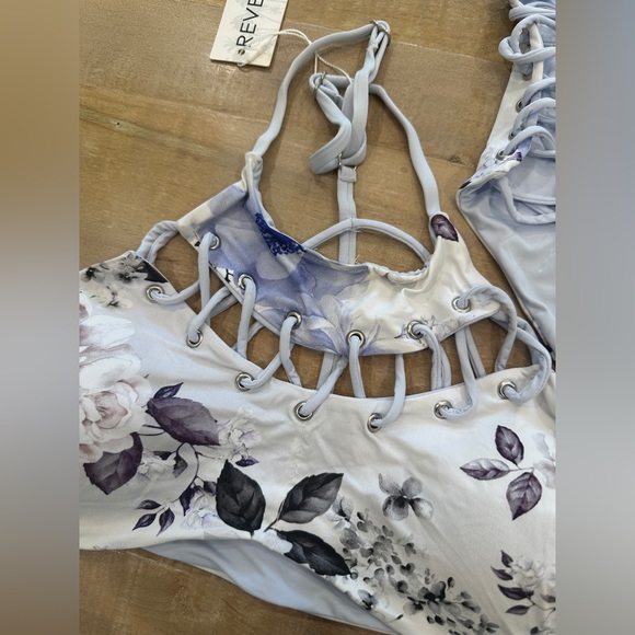 TINIBIKINI Reversible string halter bikini NWT L swim top and bottom - Picture 6 of 9